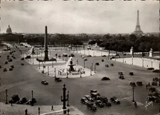 RPPC Place de la Concorde Paris France vintage postcard a721
