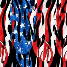 Tribal Flames US Flag 26 - 20" x 38" Hydrographic Film Hydro Dipping