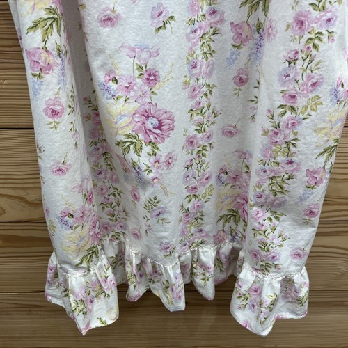 Victoria's Secret Night Gown Medium Cream Pink Roses Cottagecore Lace Long B - 第 6/13 張圖片
