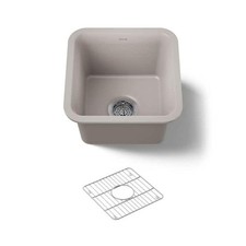 Kohler K-8223-CM3 - Undermount Bar Sink w/ Bottom Basin Rack Matte Taupe