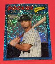 Ezequiel Tovar 2026 Topps Heritage Blue Sparkle No. 179 Colorado Rockies