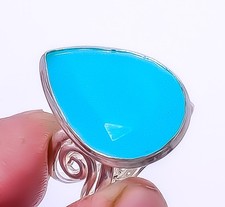 Rose Quartz 925 Sterling Silver Handmade Jewelry Ring s.7 A352