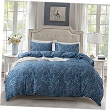 Cotton Duvet Cover Size - Soft Breathable Duvet Cover King Blue Classic Floral