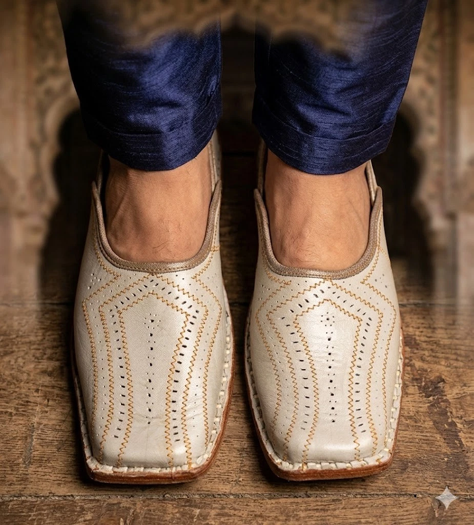 Men Shoes Indian Handmade Leather Jutties Loafers Mojaries Flat Khussa US 9