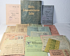 Pakiet starych znaczków spożywczych i kart żywnościowych z lat 1944-1949