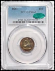 1884-P Seated Liberty Dime Beautiful Toning PCGS PROOF 66 CAC  #12D75 .90 SILVER