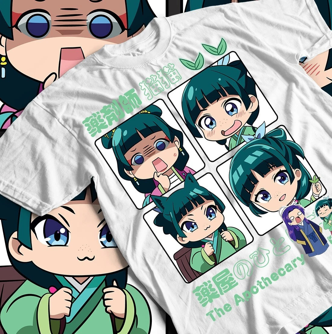 Camiseta Maomao The Apothecary Diaries Essential BOTICARIA Niña Anime Blanca
