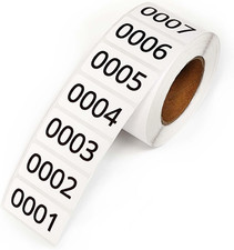 Consecutive Numbered Stickers, 1.6 X 0.8 Inch Inventory Labels, Number Stickers