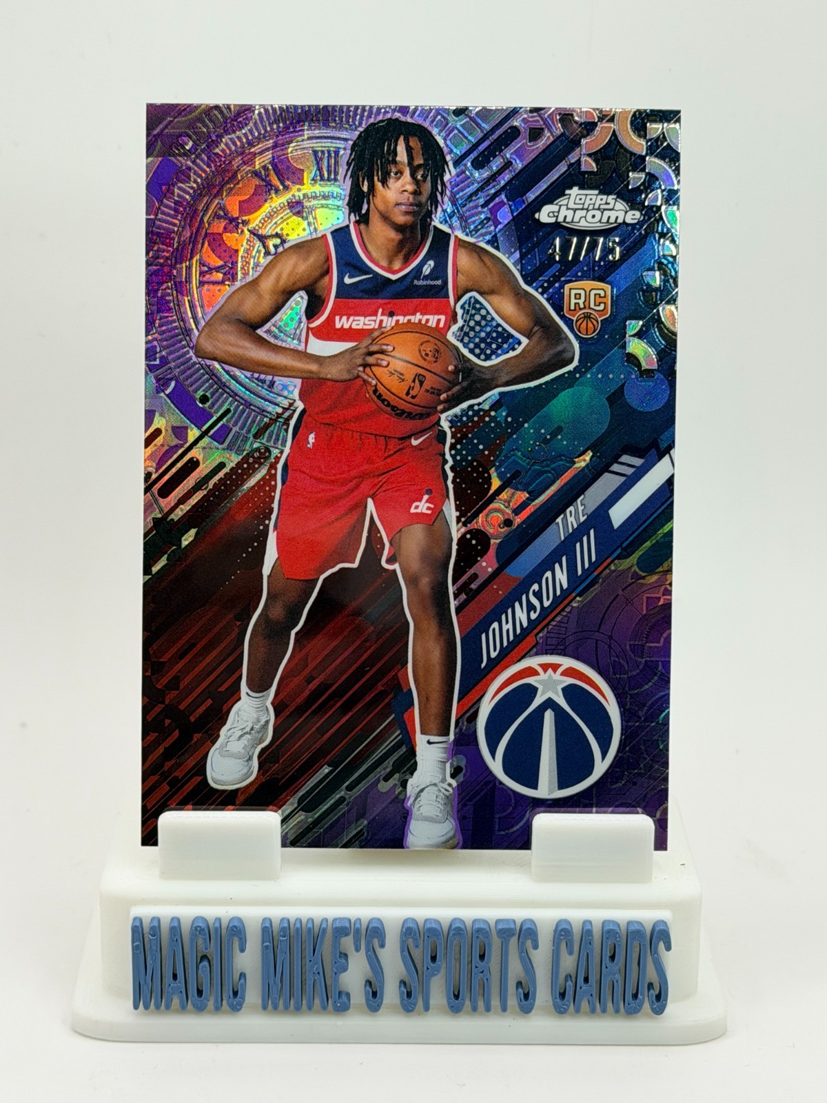 Tre Johnson III Rookie 2025-26 Topps Chrome #GT-21 Go Time Purple Refractor /75