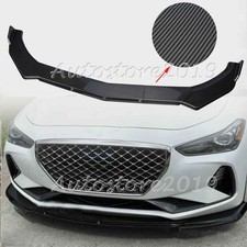 For Genesis G70 G80 G90 Carbon Fiber Front Bumper Lip Splitter Spoiler Kit