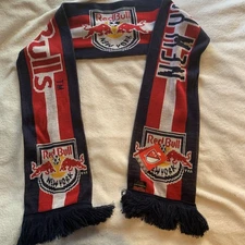 Ruffneck New York Red Bulls Scarf MLS Soccer 100% Acrylic Red Blue White 52L