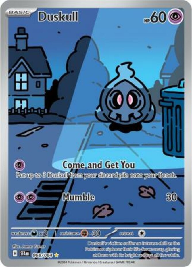 Duskull - 068/064 - Illustration Rare Scarlet & Violet - Shrouded Fable Lightly 
