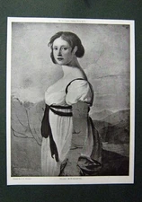 Old Antique Print 1909 Art Journal Portrait Eliza Bonaparte Reproduction 20th