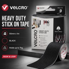 VELCRO® HEAVY DUTY ULTRA-MATE® Self Adhesive Tape 50mm Stick On Hook Loop Strips