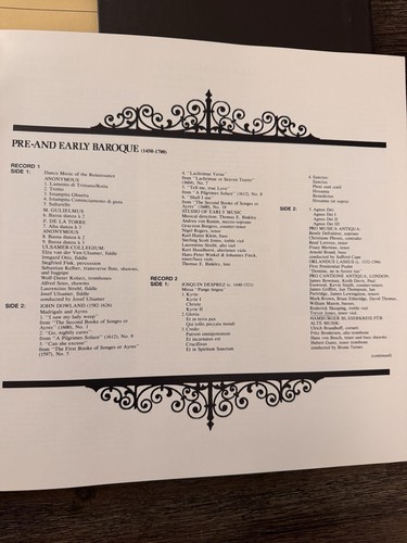 Carnegie Hall Library Of Pre&Early Baroque 1450 To 1700 - Vinyl- 5 Record Set - Picture 9 of 14