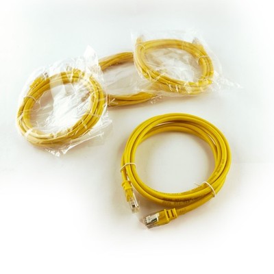 4x 1,5m LAN-Kabel CAT.5e UTP gelb Ethernet Patch Netzwerk
