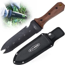 Hori Hori Garden Knife, Garden Tools with Sheath for Weeding, Planting, Digging,