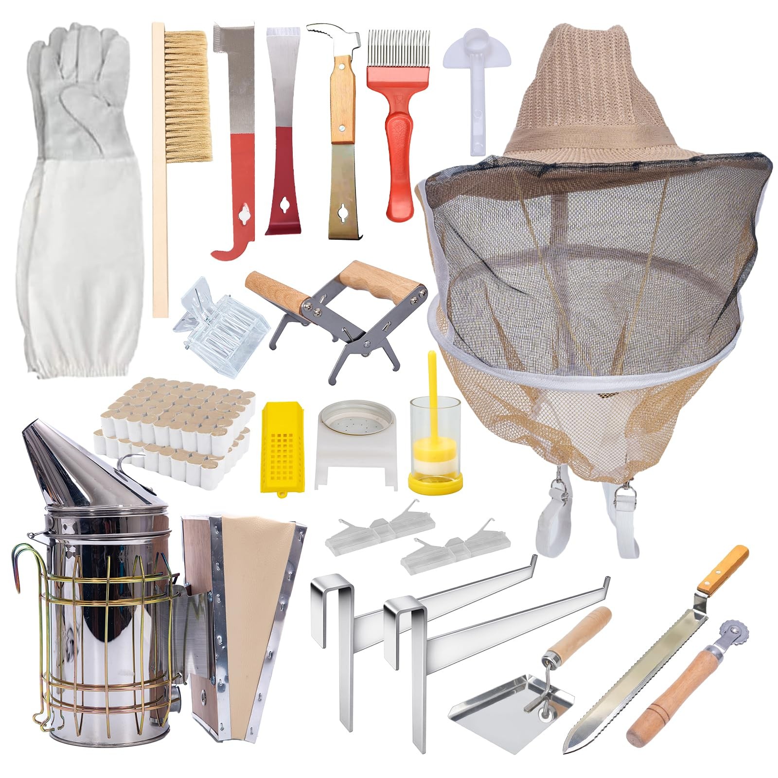 Beekeeping Supplies Bee Keeper Starting Kit 22 Pcs Beekeeping Tool Kit Bee Sm...