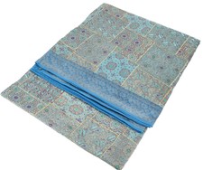 Orientalische Patchwork Brokatdecke, indische...