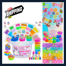 Clear Slime Kit with 36 Add-ins and 17 Fl oz Premade Base for Kids and Teens