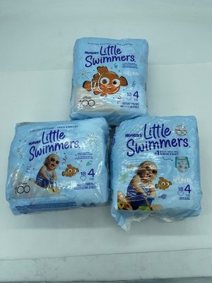 Huggies Little Swimmers Baby Swim Diapers, Size 4, 18 Count lot of 3
