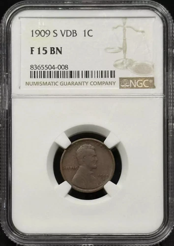 1909-S VDB Lincoln Wheat Cent NGC F-15 BN
