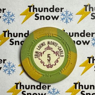 Casino Chip 😳 $5 SBM Loews Monte Carlo ⚡️❄️⚡️❄️
