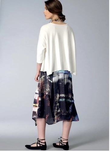 Vogue V9161 Marcy Tilton Designer Wearable-art Top & Skirt Pattern Size XS-M New - Picture 6 of 8