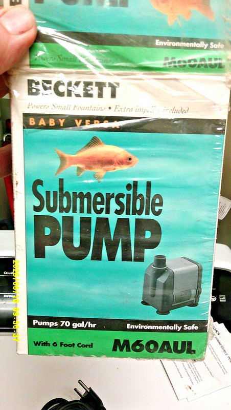 Beckett- M60AUL- Fountain pump -Submersible Water Pump Max Flow 120 GPH, 5 Watt,