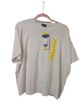 New With Tags Splendid Women's Short Sleeve Stretch Knit Top Brown Beige Small