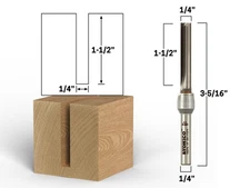 1/4" Diameter Carbide Insert Straight Router Bit - 1/4" Shank - Yonico 14037q