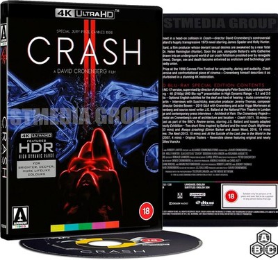 Crash 4K Ultra HD Blu-ray [Region Free] Erotic Thriller Movie - NEW