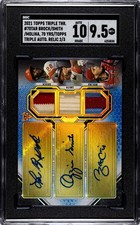 2021 Topps Triple Threads Ozzie Smith Brock Molina RELICS /3 SGC 9.5 w/10 AUTO