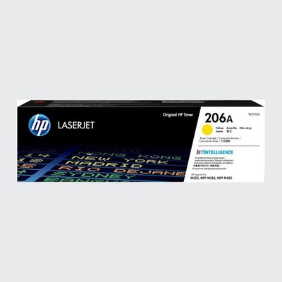New Open Box HP 206A Yellow Original LaserJet Toner Cartridge, W2112A