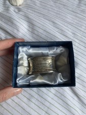 Silver Napkin Ring In Original Box with Space to Be Engraved Silver Plated Gift