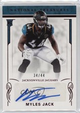 2016 Panini National Treasures Red Jersey Number /44 Myles Jack #172 Auto 5w7