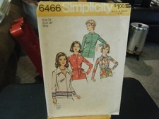 Simplicity 6466 Misses Tunic Tops Pattern - Size 14 Bust 36