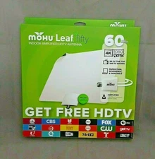 Mohu - Leaf Fifty Amplified Indoor HDTV Antenna 60 Mile Range MH-110584
