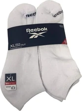 Reebok®  Men's  6 Pack Big and Tall Low Cut Socks, XL Fit Shoe Size 12-16