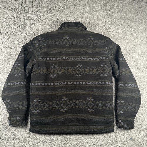 Billabong Trucker Jacket Mens Medium Aztec Southwestern Barlow Sherpa Lined New - Picture 9 of 11
