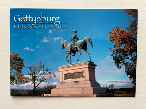 GETTYSBURG PA * CIVIL WAR BATTLEFIELD * GENERALS JOHN REYNOLDS * 2-sided card