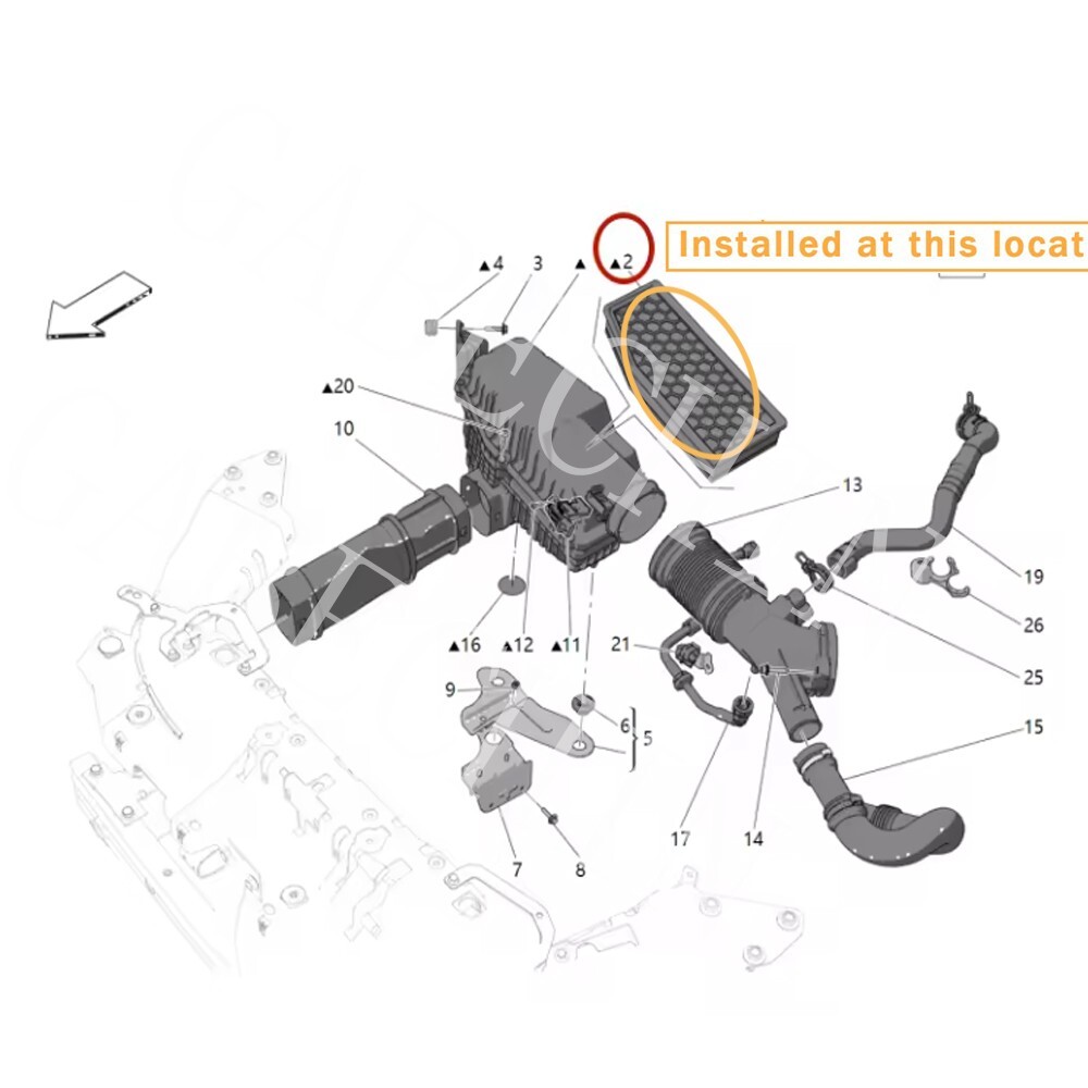 For Maserati Grecale Engine Air Filter OEM：670161180