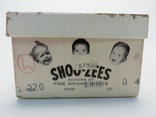 Vintage Shoo-Zees Infant Baby Shoe Box Only EMPTY BA1B1909 - 第 2/6 張圖片