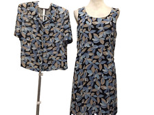 Karin Stevens, 2-Piece Jacket & Dress, Sz 10,  Collared, Short Sleeves,