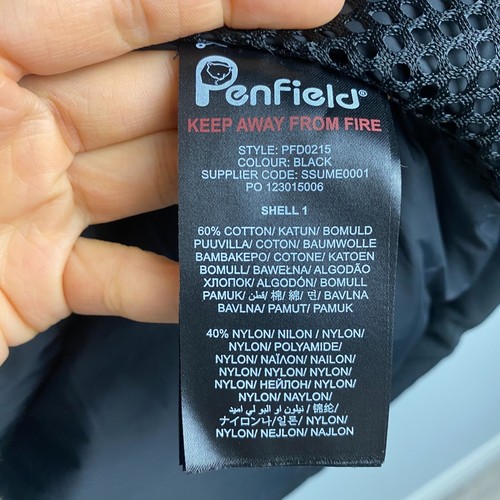 Penfield Ultimate Winter Parka Jacket Mens M Black Faux Fur Hood 60/40 - Picture 8 of 15