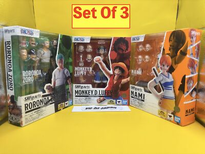 S.H.Figuarts One Piece Luffy & Roronoa Zorro & Nami Set of 3 Dawn