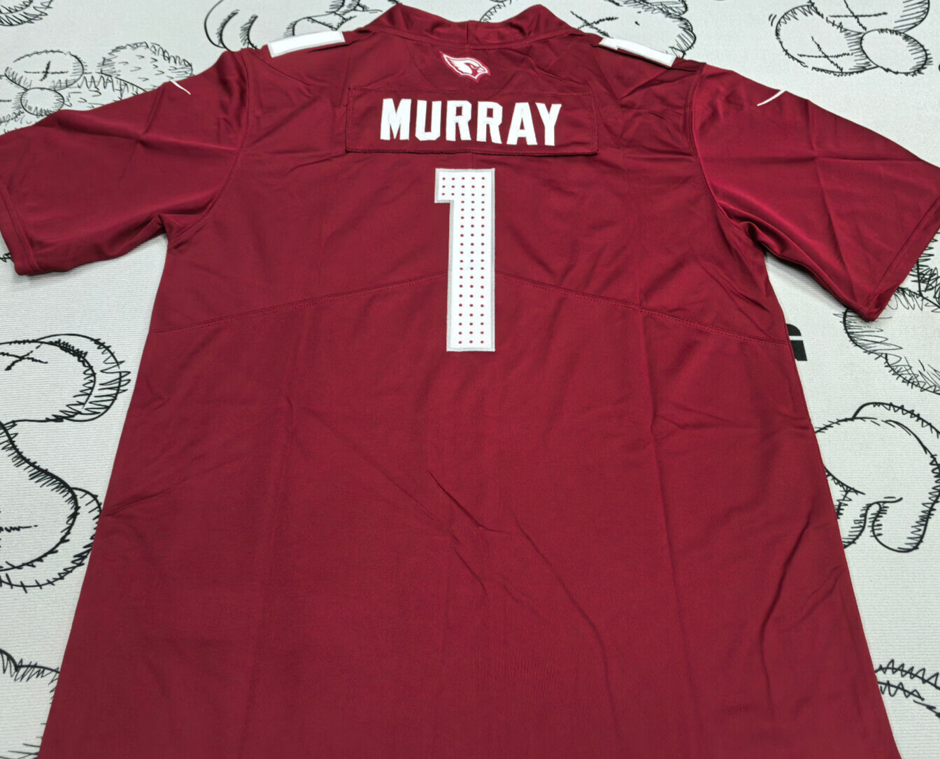 Size L Kyler Murray #1 Cardinals Vapor Red Stitched Jersey.