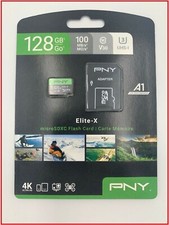 PNY 128GB Elite-X Class 10 U3 V30 microSDXC Flash Memory Card - Water Proof