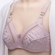 Size Underwear Elderly Cup Breathable Women's Wireless Middle-Aged Bra Cotton