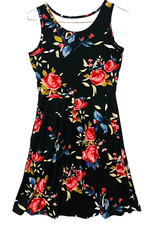 NWT TODOLOR DRESS LADIES COLORFUL Floral SIZE medium ROUND NECK SLEEVELESS